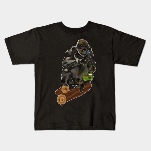 NEW GENERATION GORILLA Kids T-Shirt by STYLIZED ART